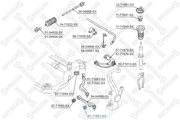 Do koszyka Silentblock przedniego wahacza dolnego Mazda 6  GY