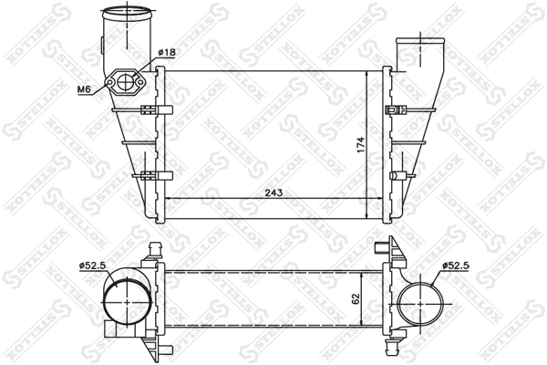 Do koszyka Chłodnica intercoolera Audi A6 C5 4B2, 4B4