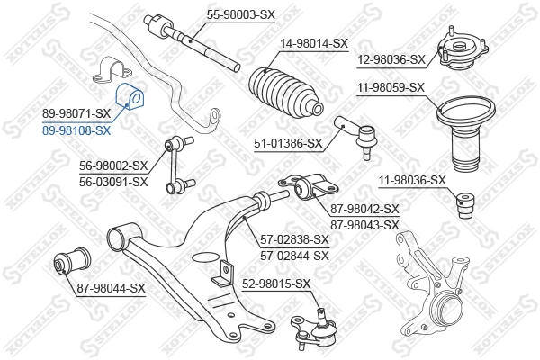 Tuleja stabilizatora przedniego Toyota RAV4 I SUV (XA) (1994 - 2000) cena, od 3,98 USD