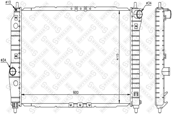Chłodnica silnika do Chevrolet Aveo II T250, T255