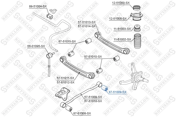 Silentblock tylnego wahacza podłużnego przedni General Motors 96550066 cena, od 4,31 USD