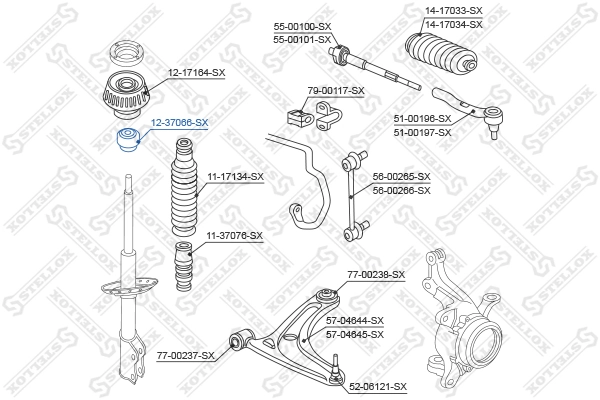 Poduszka amortyzatora przedniego Fiat 500 hatchback (312) (2007 - 2026) cena, od 25,62 USD