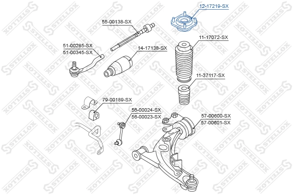 Poduszka amortyzatora przedniego Mazda CX-9 SUV (TB) (2007 - 2009) cena, od 26,11 USD
