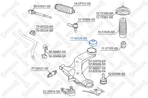 Silentblock przedniego wahacza dolnego Hyundai Trajet minivan (FO) (2000 - 2010) cena, od 15,20 USD