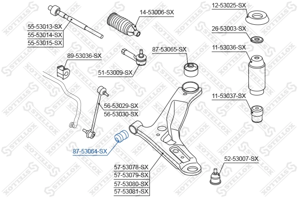  Silentblock przedniego wahacza dolnego Hyundai I10 