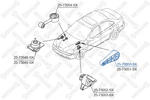 Poduszka (podpora) silnika tylna Chevrolet Lacetti sedana (J200) (2003 - 2013) cena, od 42,69 USD