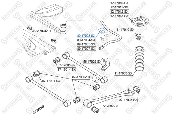 Tuleja stabilizatora przedniego Subaru Legacy I