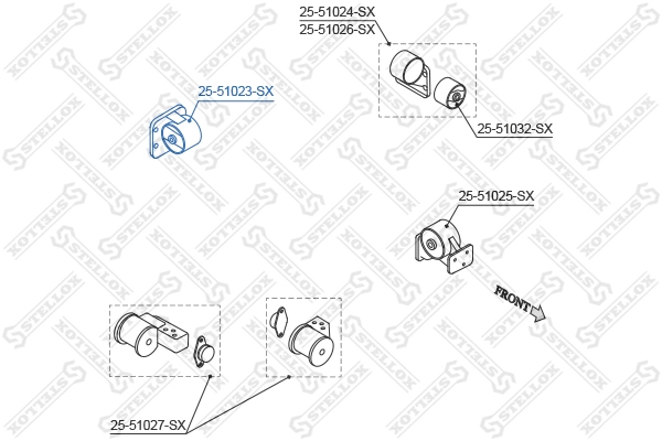 Poduszka (podpora) silnika tylna do Hyundai Accent I 