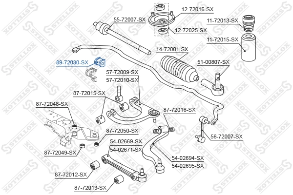 Tuleja stabilizatora przedniego Mitsubishi Galant VIII
