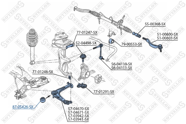  Silentblock przedniego wahacza dolnego Citroen C5 3