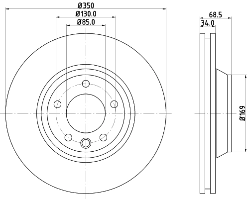 8DD355109761 HELLA Tarcza hamulcowa przednia