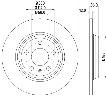8DD355125191 HELLA Tarcza hamulcowa tylna
