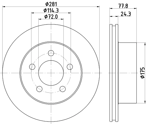Tarcza hamulcowa przednia 5016434AA Fiat/Alfa/Lancia