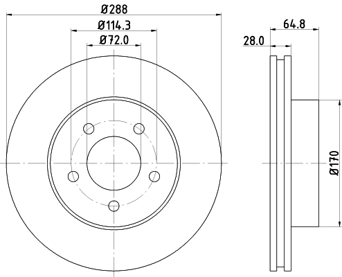 Tarcza hamulcowa przednia Jeep Liberty/Cherokee SUV (KJ) (2002 - 2007) cena, od 76,14 USD