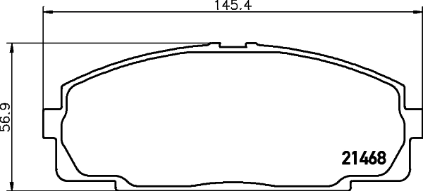 8DB355016921 HELLA Klocki hamulcowe przednie tarczowe