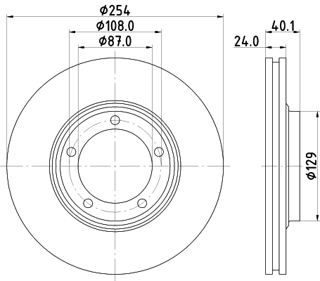 8DD355117381 HELLA Tarcza hamulcowa przednia