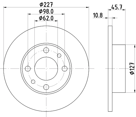  Tarcza hamulcowa przednia Fiat Fiorino 
