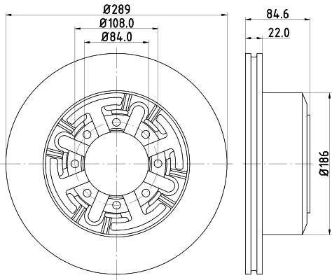 Tarcza hamulcowa tylna 7180256 Fiat/Alfa/Lancia