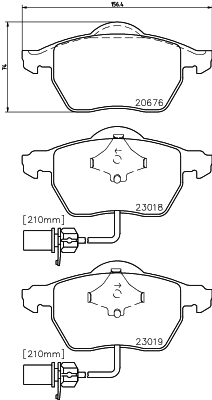 8DB355010731 HELLA Klocki hamulcowe przednie tarczowe