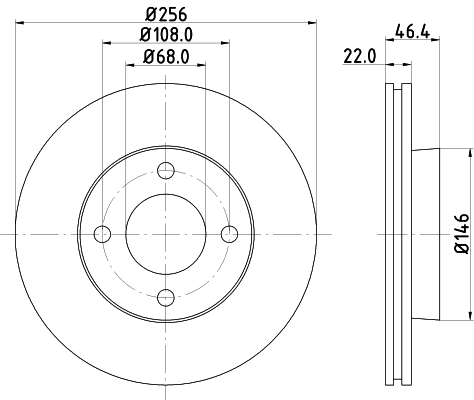 Tarcza hamulcowa przednia 800061 Cifam