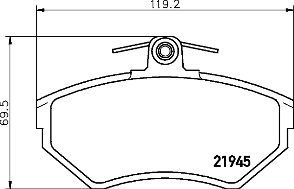 8DB355018241 HELLA Klocki hamulcowe przednie tarczowe