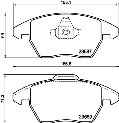 8DB355014511 HELLA Klocki hamulcowe przednie tarczowe