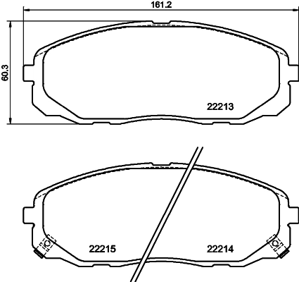 Klocki hamulcowe przednie tarczowe 58101A9A20 Hyundai/Kia