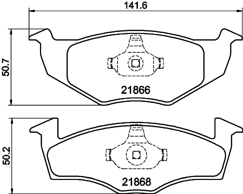 8DB355008351 HELLA Klocki hamulcowe przednie tarczowe