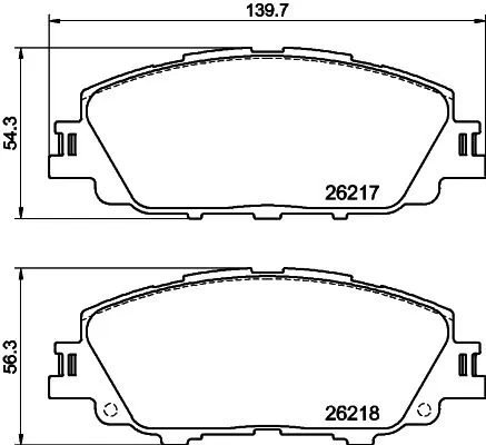 Klocki hamulcowe przednie tarczowe Toyota Prius hatchback (ZVW5) (2015 - 2026) cena, od 44,12 USD