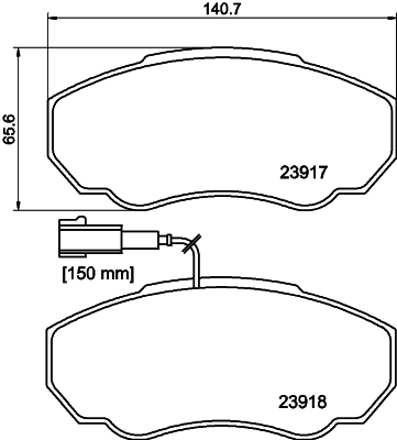 8DB355010391 HELLA Klocki hamulcowe przednie tarczowe