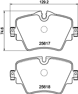 8DB355023131 HELLA Klocki hamulcowe przednie tarczowe