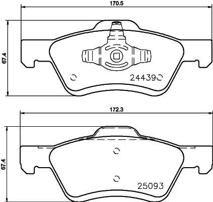 Klocki hamulcowe przednie tarczowe AM6Z2001A Ford