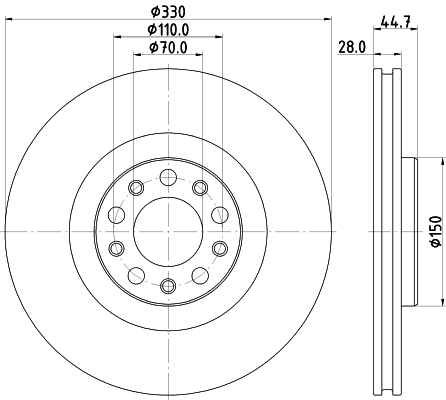 Tarcza hamulcowa przednia Alfa Romeo Giulia sedana (952) (2015 - 2026) cena, od 113,06 USD
