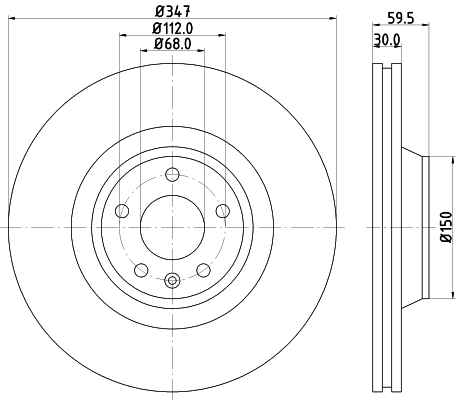 Do koszyka 8DD355128311 HELLA Tarcza hamulcowa przednia