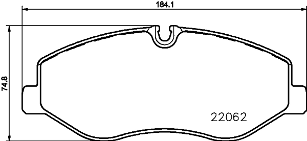 8DB355021961 HELLA Klocki hamulcowe przednie tarczowe