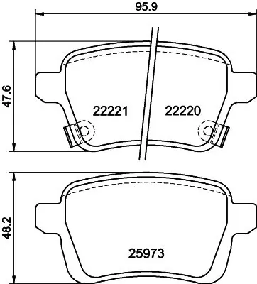 Klocki hamulcowe przednie tarczowe General Motors 95517078 cena, od 34,69 USD