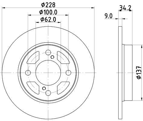 Do koszyka 55611M68P00 Suzuki Tarcza hamulcowa tylna