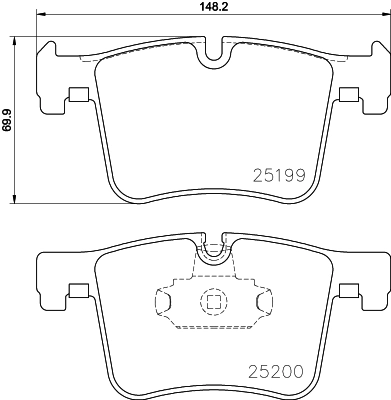 8DB355015781 HELLA Klocki hamulcowe przednie tarczowe