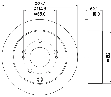 Tarcza hamulcowa tylna do Mitsubishi Galant IX DJ, DM
