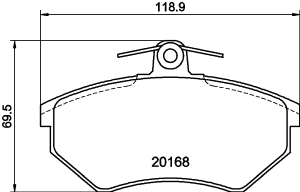 8DB355017901 HELLA Klocki hamulcowe przednie tarczowe