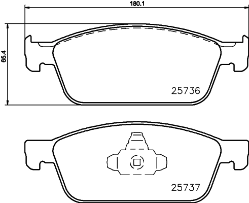 8DB355020831 HELLA Klocki hamulcowe przednie tarczowe