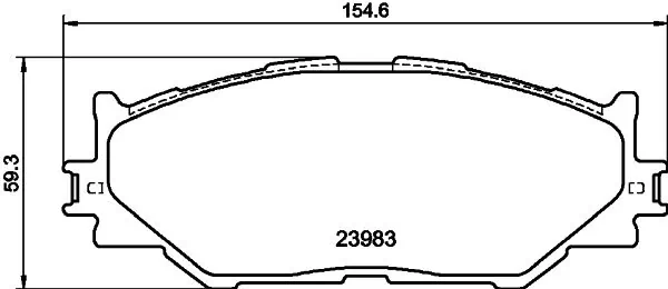 Klocki hamulcowe przednie tarczowe HELLA 8DB355012241