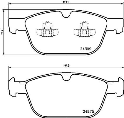 Klocki hamulcowe przednie tarczowe HELLA 8DB355014541