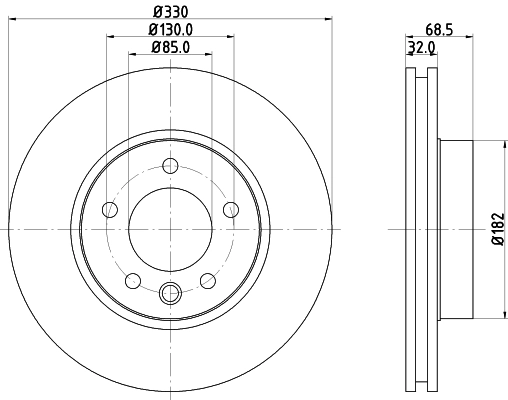 8DD355109741 HELLA Tarcza hamulcowa przednia