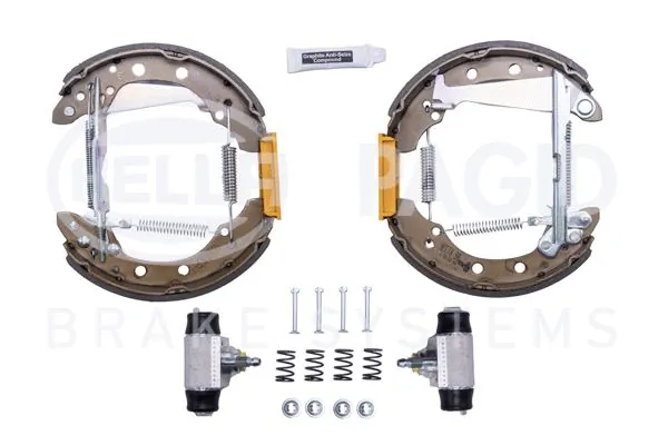 8DB355022711 HELLA Klocki hamulcowe tylne bębnowe