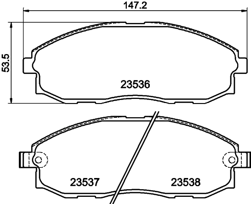8DB355009381 HELLA Klocki hamulcowe przednie tarczowe