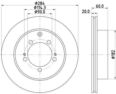 8DD355111491 HELLA Tarcza hamulcowa tylna