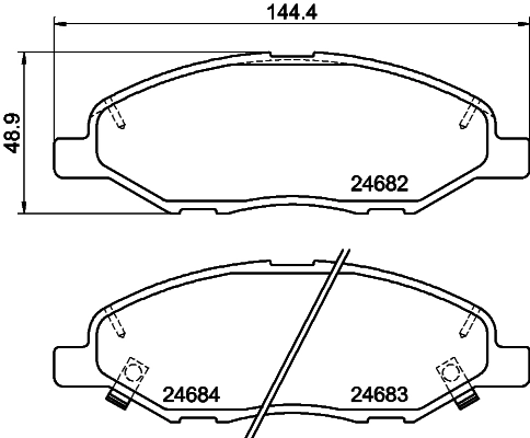 8DB355014371 HELLA Klocki hamulcowe przednie tarczowe