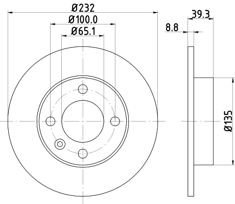 Do koszyka Tarcza hamulcowa tylna Volkswagen Lupo  6X, 6E