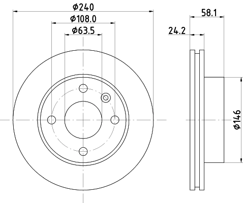 Tarcza hamulcowa przednia do Ford Escort IV GAF, AWF, ABFT